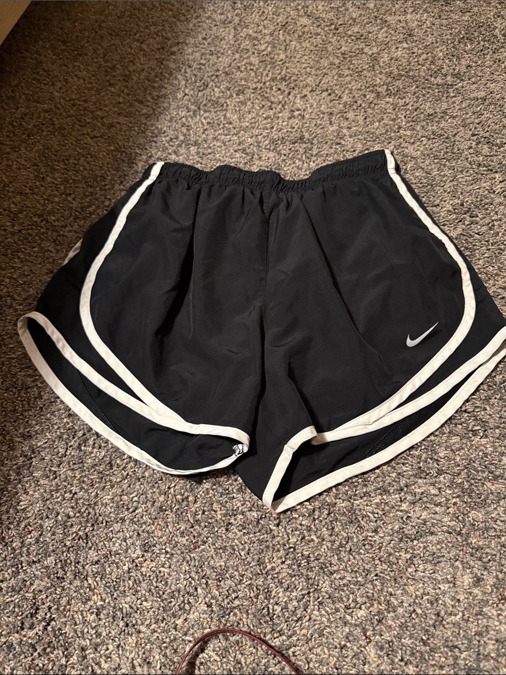 Nike Black Athletic Shorts with White Trim